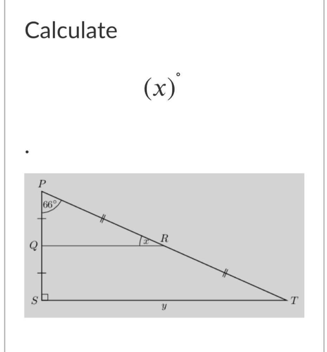 Calculate
(x)'
66
Q
%23
T
S
