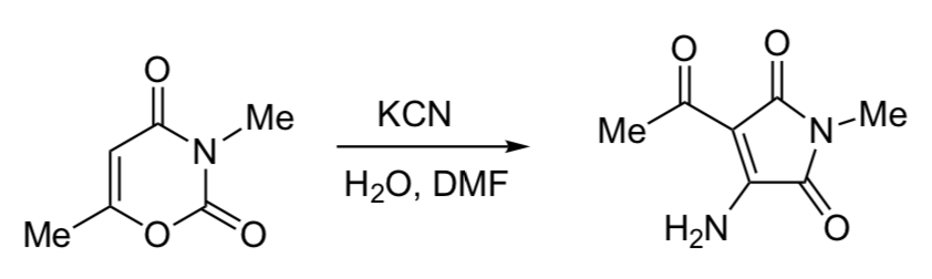 Me
KCN
Me
`N-Me
H20, DMF
Me
H2N
