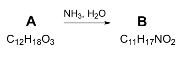 NH3, H2O
C12H1803
C11H17NO2
