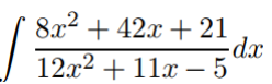 8x2 + 42x + 21
12x2 + 11x – 5
|
