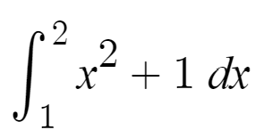 2
1
2
x² + 1 dx