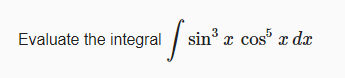 Evaluate the integral / sin x cos x dx
