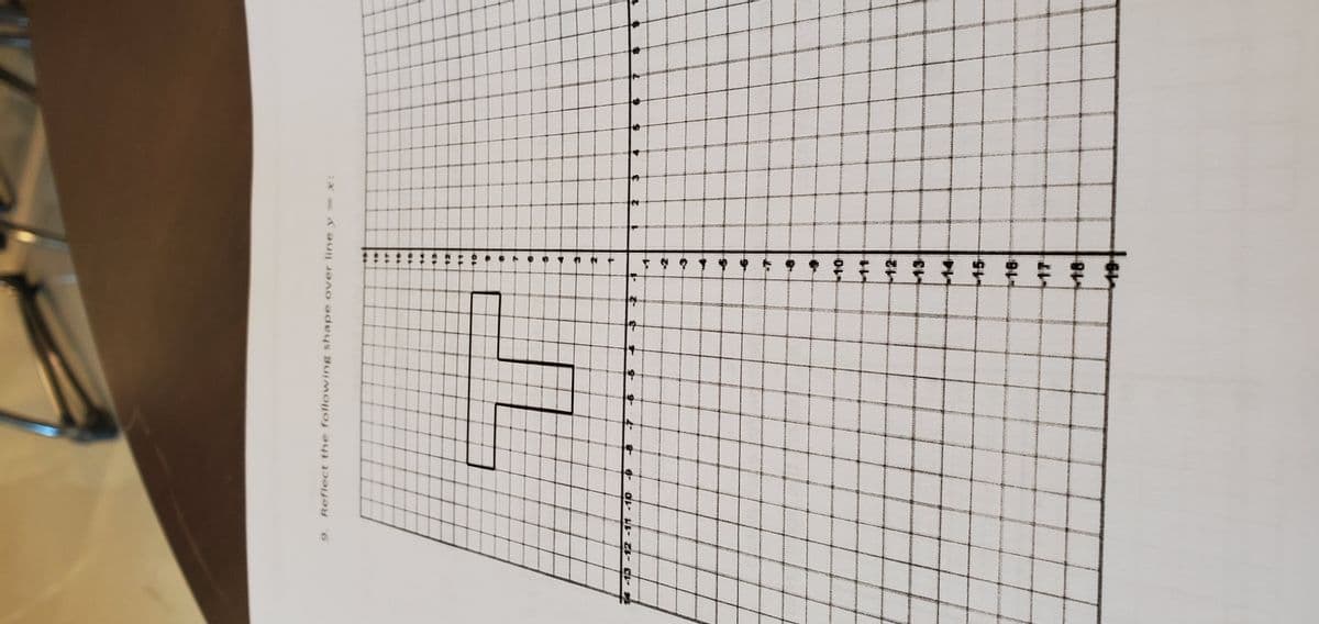 9. Reflect the following shape over line y = x:
14 -13 -12 -11 -10 49
U
14
4
13
12
10
10
11-
12
13
15-
S
#