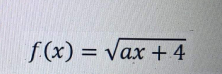 f(x) = Vax + 4
