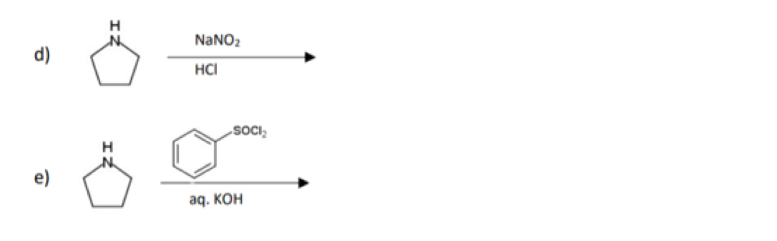 H
NANO2
d)
HCI
sOCI,
e)
aq. KOH
