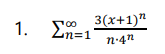 o 3(x+1)"
En=1
n-4n
