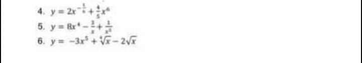 4. y = 2+
5. y-Rr.-+는
6. y--3r' + V도-2VF
