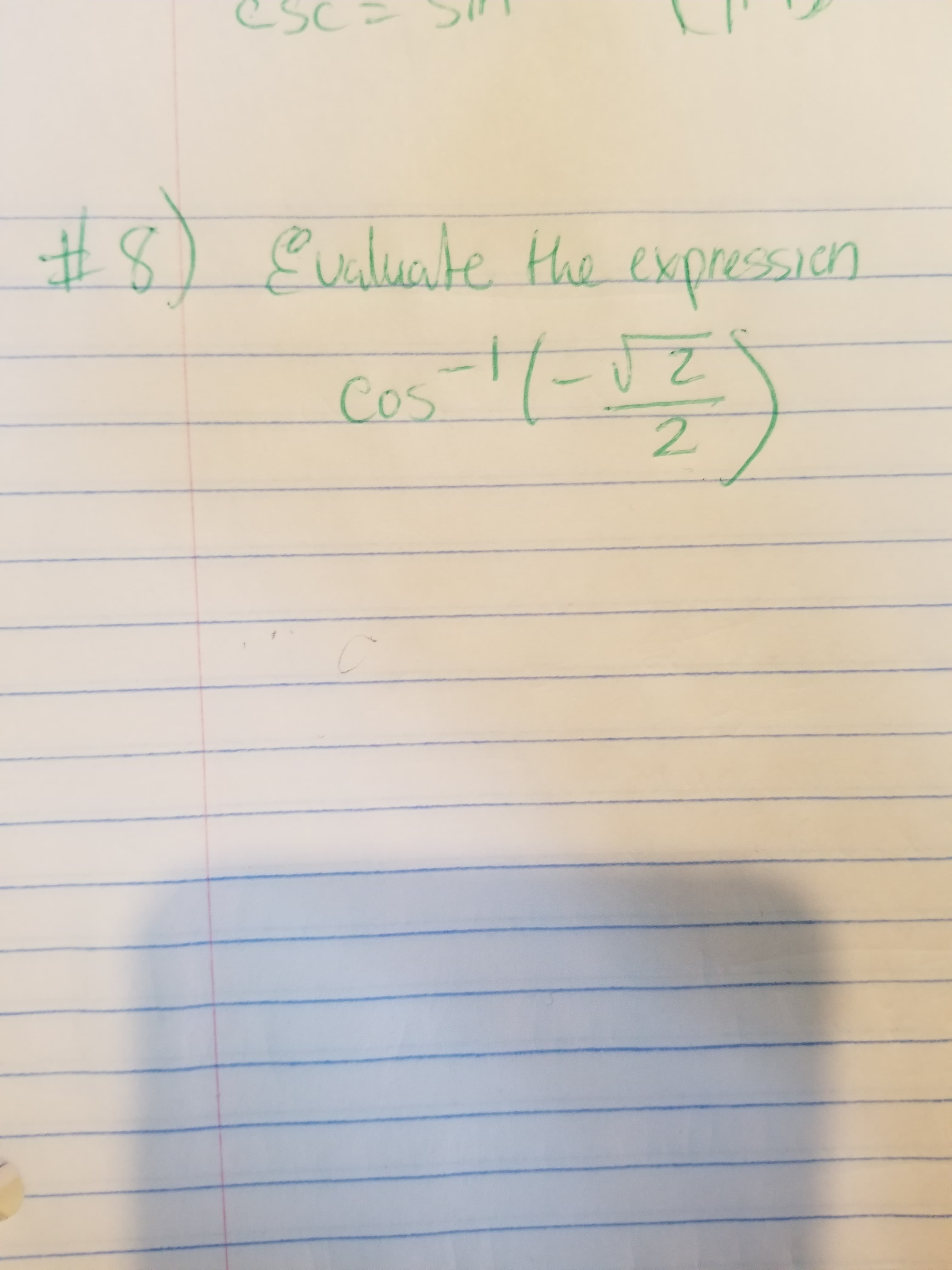 #8) euluate the expression
SSicn
Cos-Jz
2.
