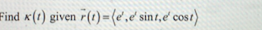 Find x(t) given "(t)=(d.d sint,e' cost)
