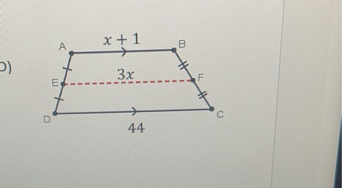 2)
A
x+1
3x
>
44
1
B
1
F
О