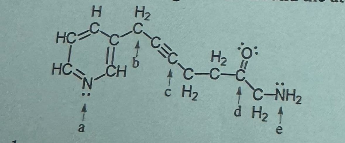 H H₂
HC-C
HC
HỎ, CH
N
a
-CEC-C
H₂
C-
C
H2
:0.
P
d Hz 1
e