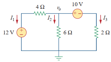 10 V
4Ω
I3
12 V
6Ω
2Ω
(+ 1
