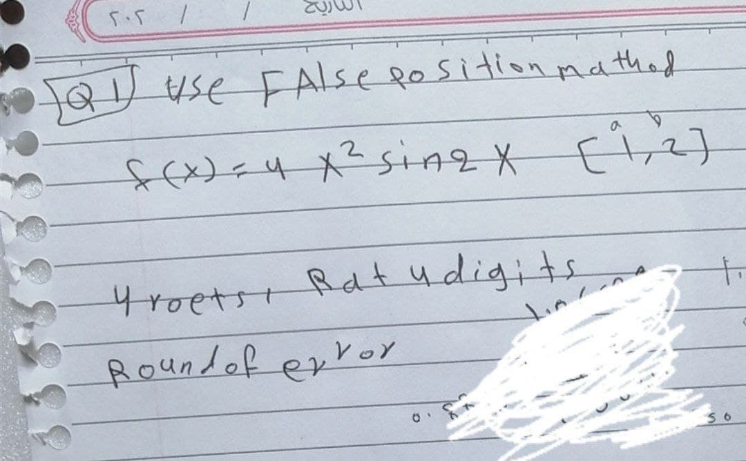 1QSE FALseRositionpathad
fCx)4メ2st9X
4roetst Ratydigits
Roundof erroy
