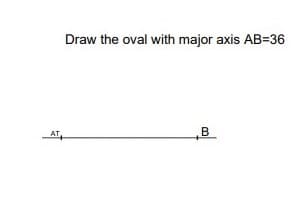 Draw the oval with major axis AB=36
B