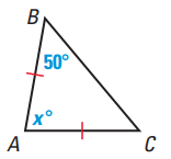 A
B
50°
X
C