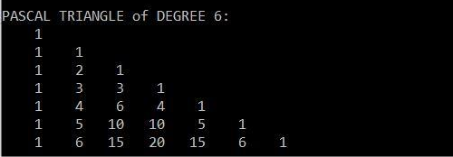 PASCAL TRIANGLE of DEGREE 6:
1
1 1
1
1
1
- m m m m m
ass WNP
1
2
1
3 3
6
5 10
4
1
4
10
1 6 15 20
155
15
1
6 1