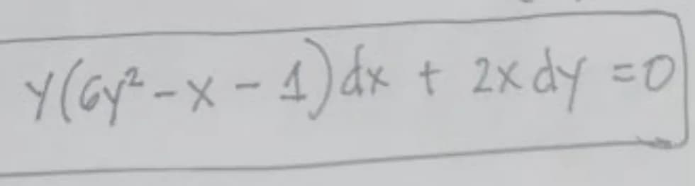 Y(ayt-x-4) dx + 2x dy
