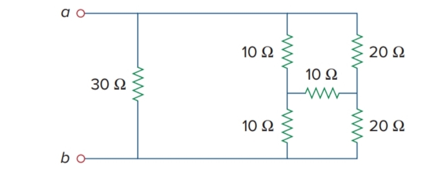 α
α ο-
10 Ω
20 Ω
10 Ω
30 Ω
10 Ω
20 Ω
