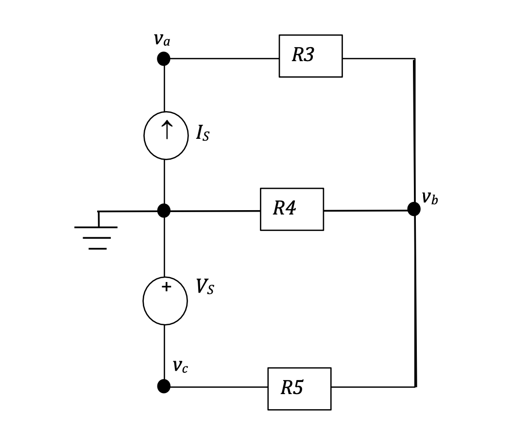 Va
↑\Is
+
Vc
Vs
R3
R4
R5
Vb