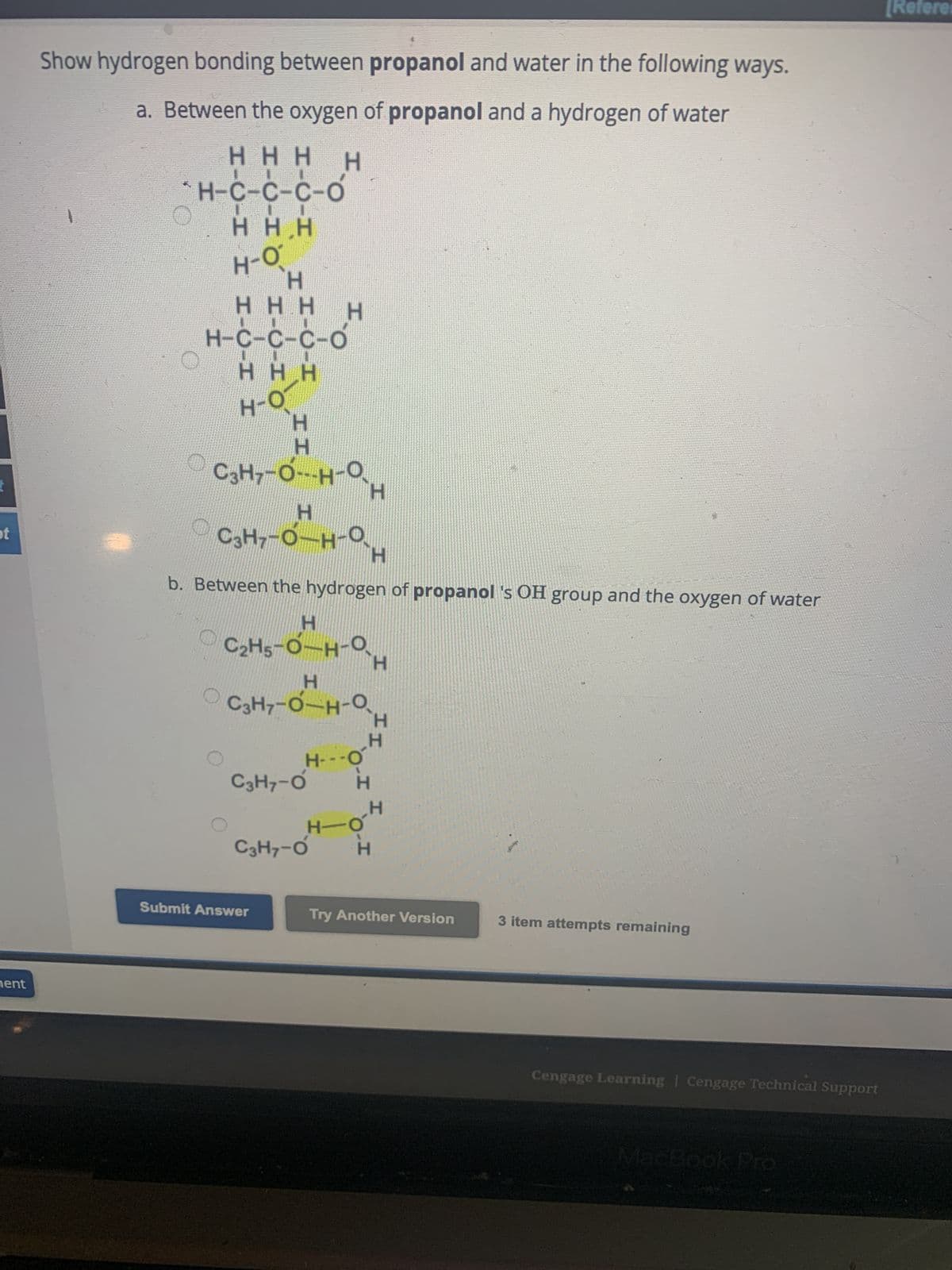 Which of the following are secondary alcohols?
(Select all that apply.)
(CH3)3COH
CH3
OH
Submit Answer
OH
OH
Try Another Version
3 item attempts remaining
Cengage Learning | Cengage Technical Support
MacBook Pro
[Re