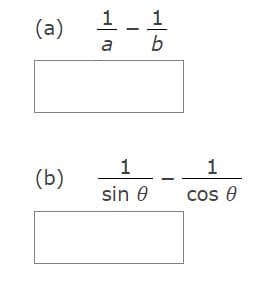 1
(a)
b
a
1
1
(b)
sin 0
cos e
