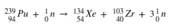 239 Pu + on
Pu + in - Xe + Zr + 3,n
134 Xe +
54
40
94
