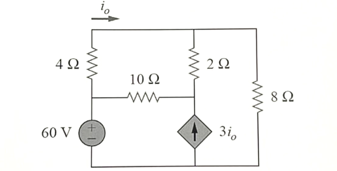 4Ω
60 V
10 Ω
ww
2 Ω
31ο
8 Ω