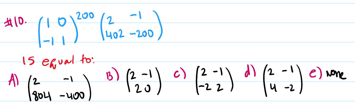 200
서 10.
12
1402-200
15 eRual to:
Al 12
1804 -400
B)
c) (2
d)
e) None
20
니 -2
