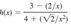 3 - (2/x)
h(x)
4 + (V2/x)
%3!
