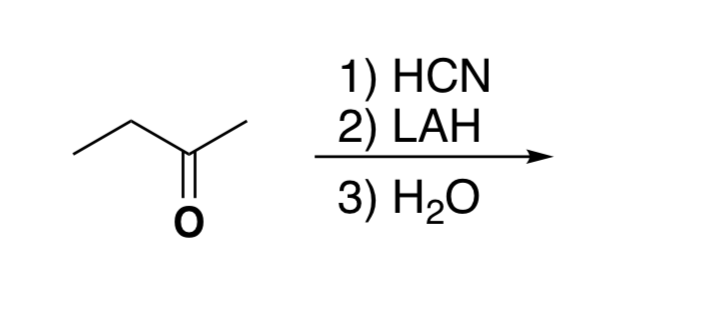 1) HCN
2) LAH
3) H2O
