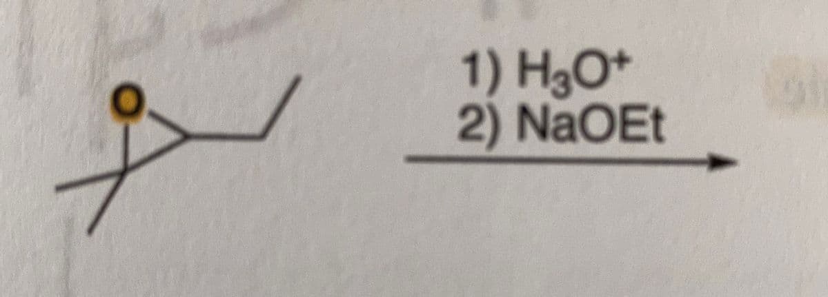 1) H3O+
2) NaOEt
