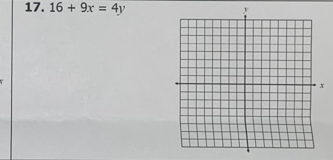 17. 16 + 9x = 4y
%D
