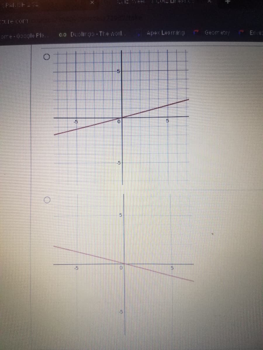 SPALRE
ake
0o Duolings The worl.
Apex Leeming
C Geom etr
Enci:
ore- Google Fle.
-5-
-5
-5
-5
