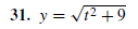 31. y = V12 +9
