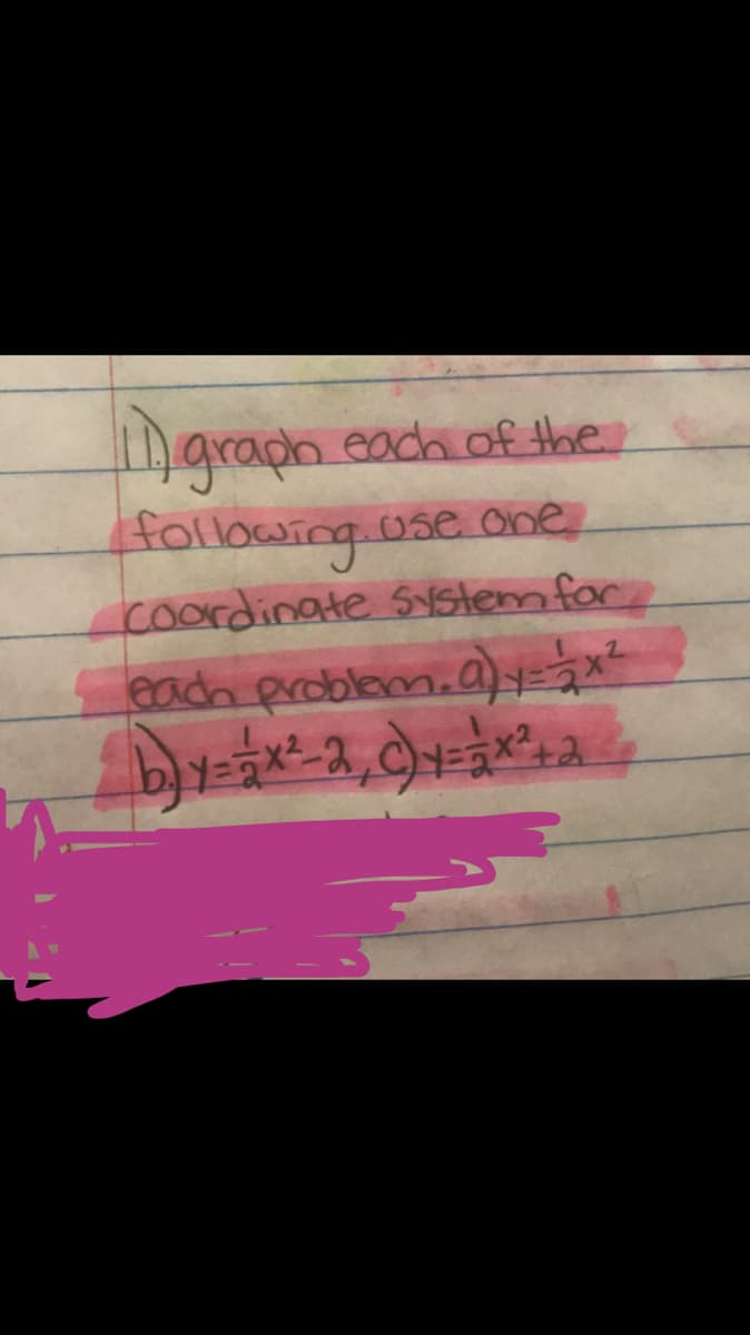 Dgrapa
each of the
following.use.One
coordingte Systemfor
each problam. a)y=
