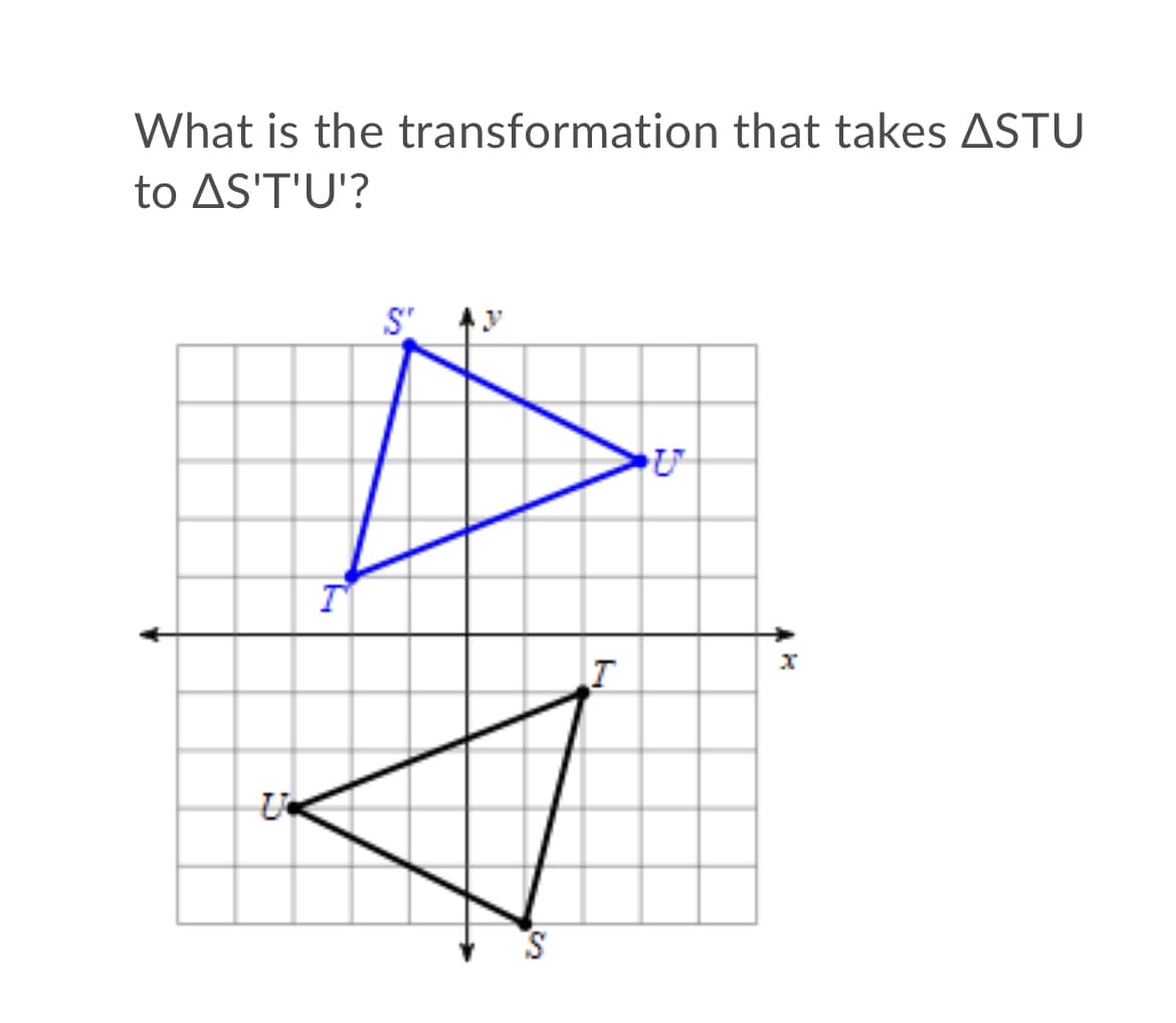 What is the transformation that takes ASTU
to AS'T'U'?
S'
S.
