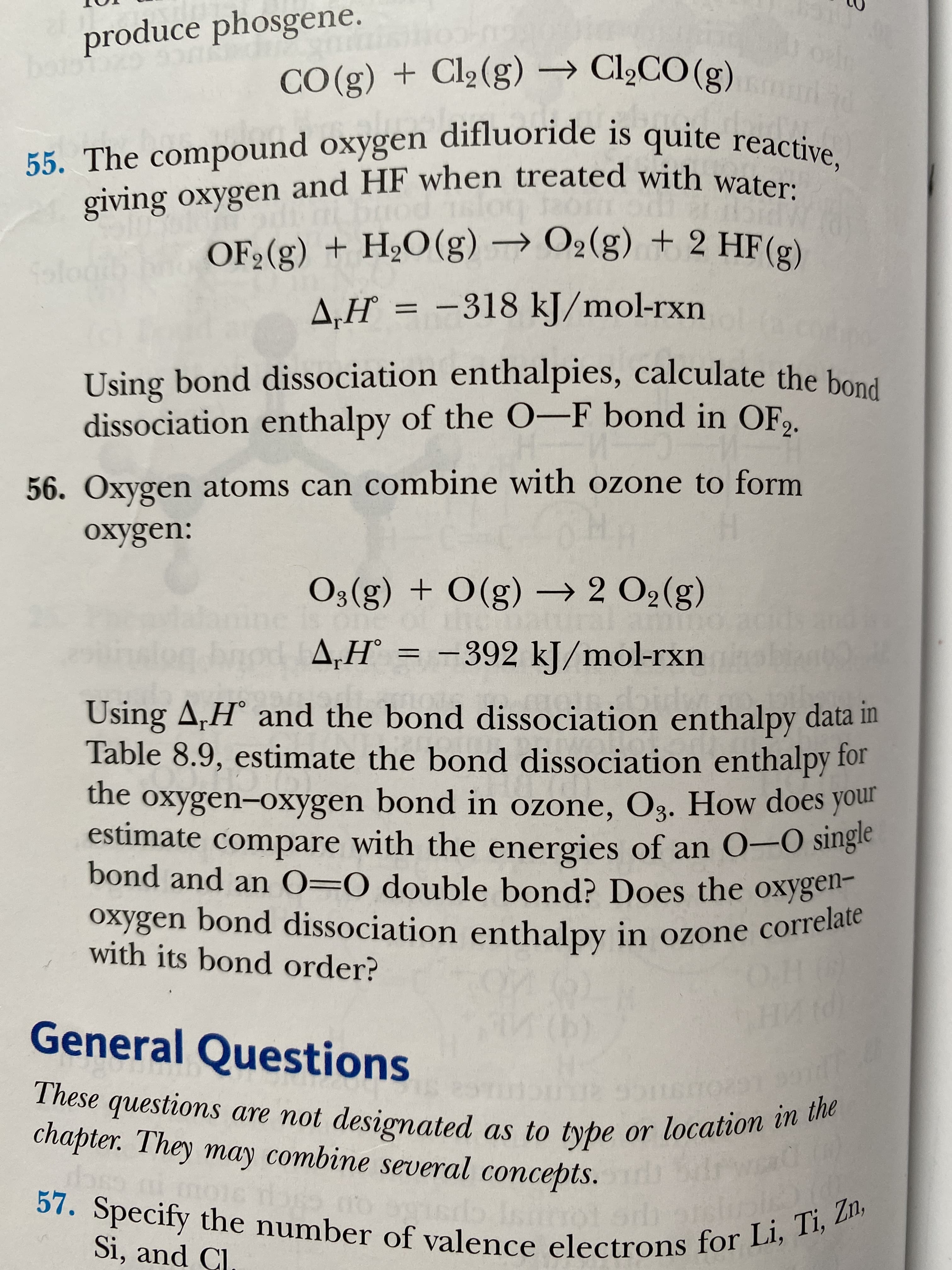 Oxygen atoms can combine with Ozone to form
oxygen:
