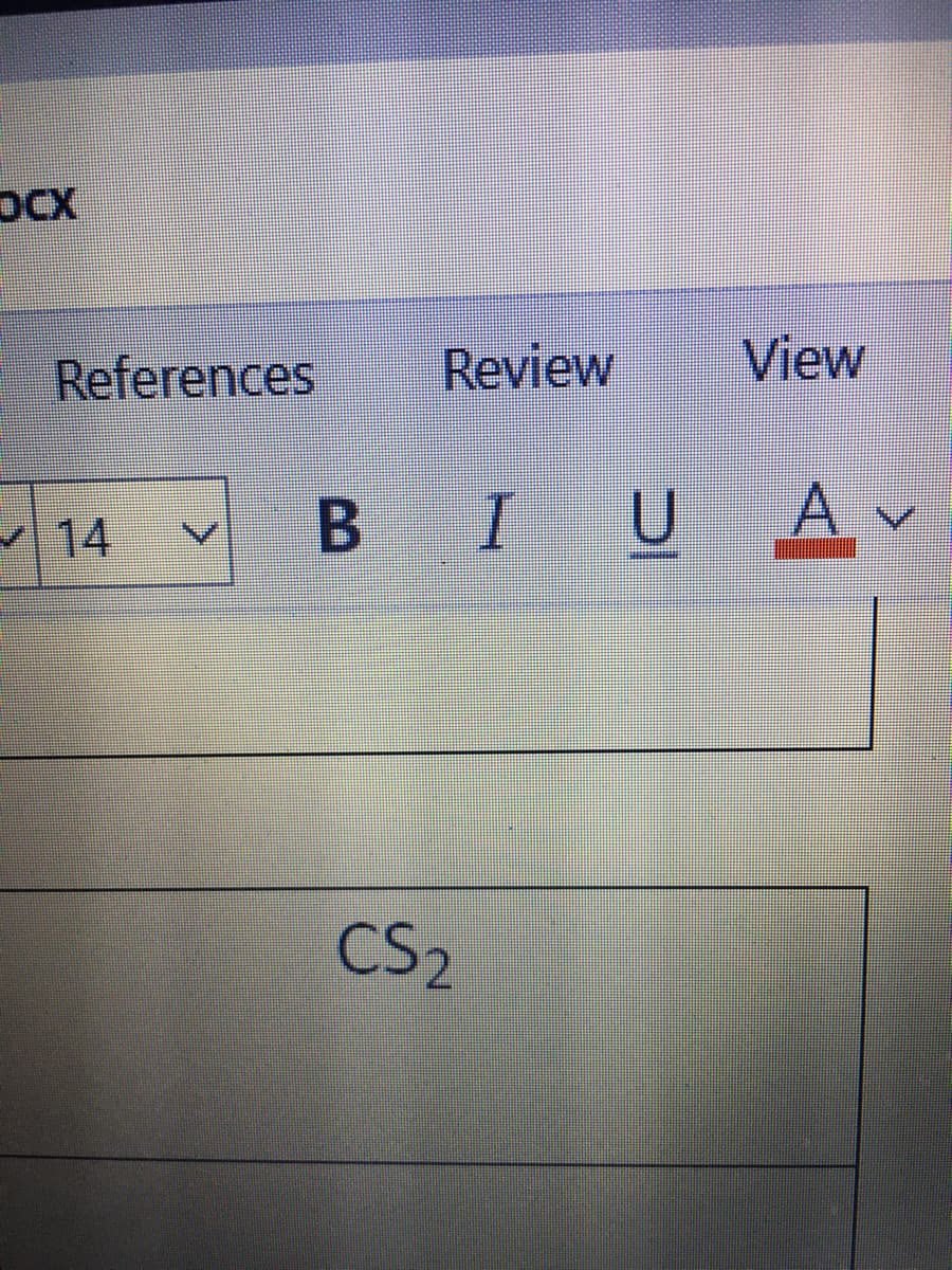 References
Review
View
BIU
U Av
14
CS2
