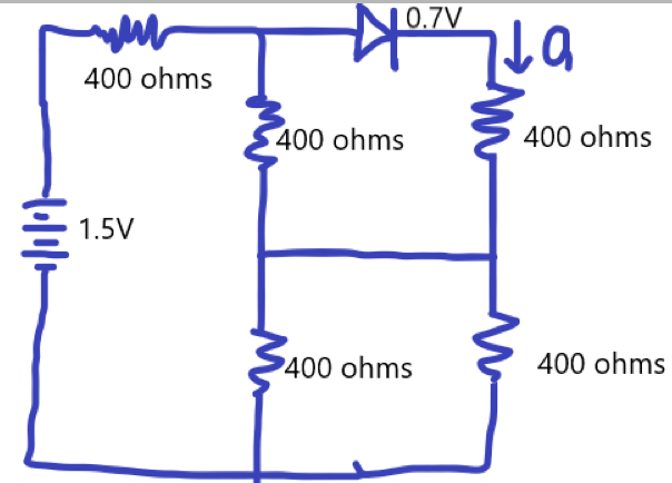 1 0.7V
400 ohms
400 ohms
400 ohms
1.5V
400 ohms
400 ohms
