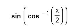 sin (cos-1(3))
2
