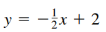 y =
-x + 2
