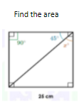 Find the area
26 cm
