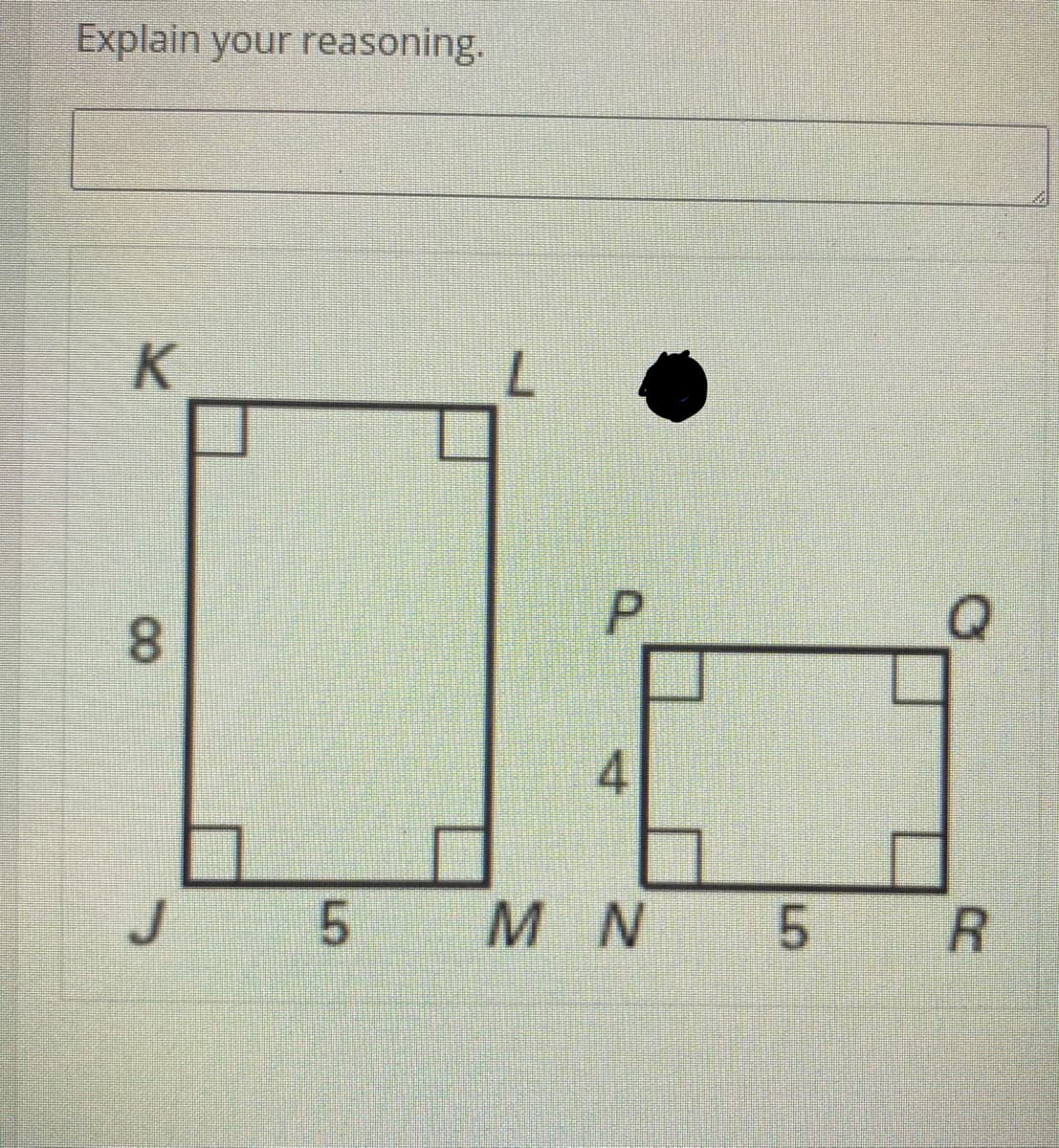 Explain your reasoning.
K
4.
J 5
MN 5
8.
