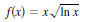 f(x) = x/In x
