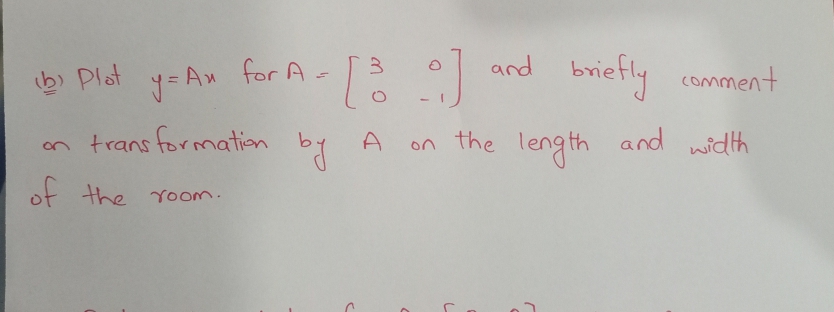 and briefly comment
b Plat y-Ax for A-3
on the length
and width
A
n trans formation
of the oom.
