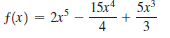 15x
5x³
f(x) = 2r
4
3
