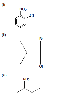 (1)
NO2
(ii)
Br
ОН
(ii)
NH2
