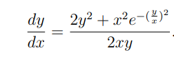 dy
2y2 + x²e=(÷)²
dx
2xy
