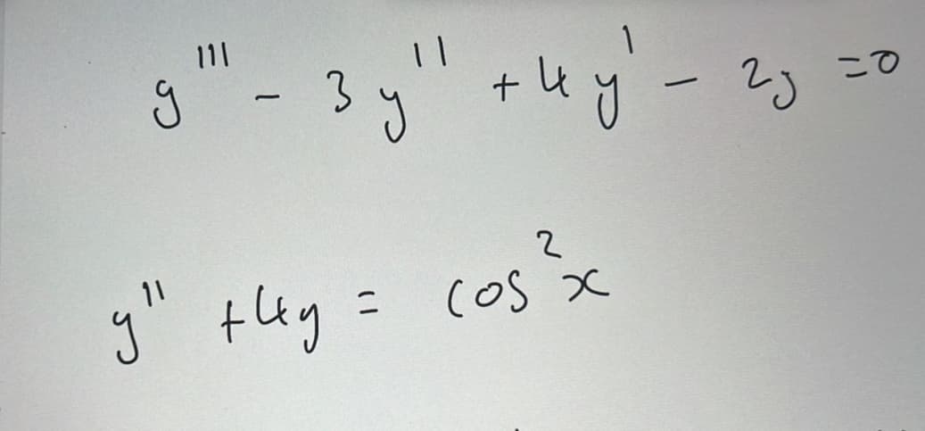 g" - 3 y"
y" + 4y =
+4y - 23
2
cos x
20