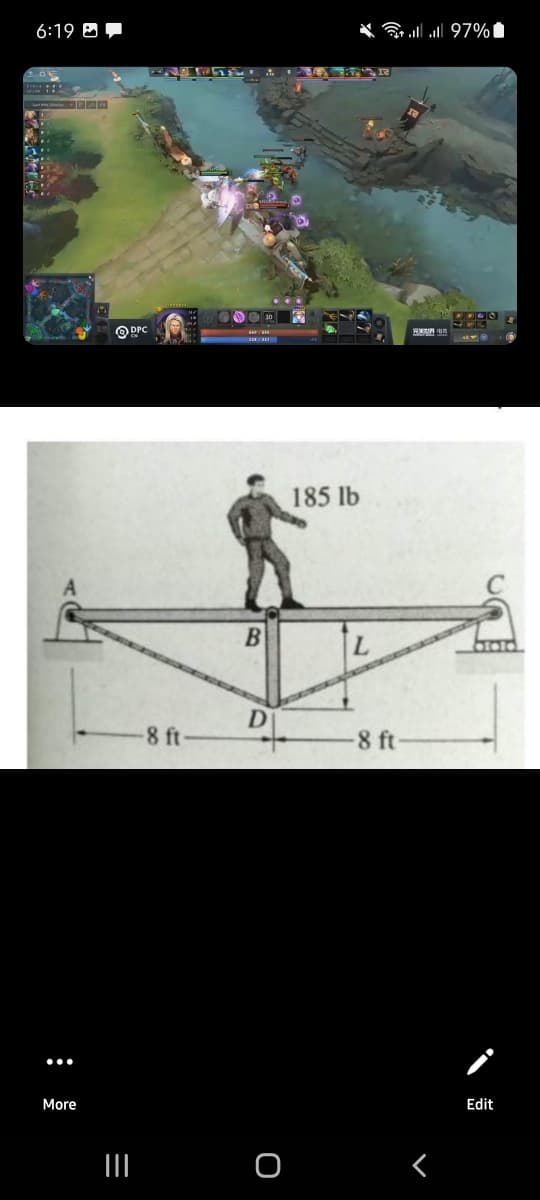 6:19 B ,
* ll 97%I
O DPC
185 lb
B
D
-8 ft
8 ft
More
Edit
